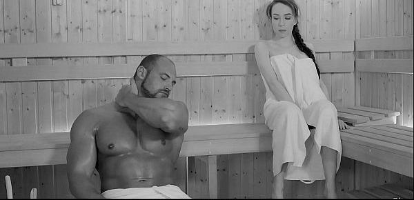  RELAXXXED – Tattooed Angel Rush erotic sauna sex session and facial